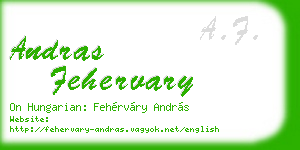 andras fehervary business card