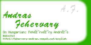 andras fehervary business card